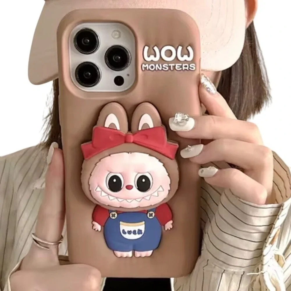 WOW‎ Monsters iPhone 16 Pro Max Case Brown Cute Cartoon Character Cover